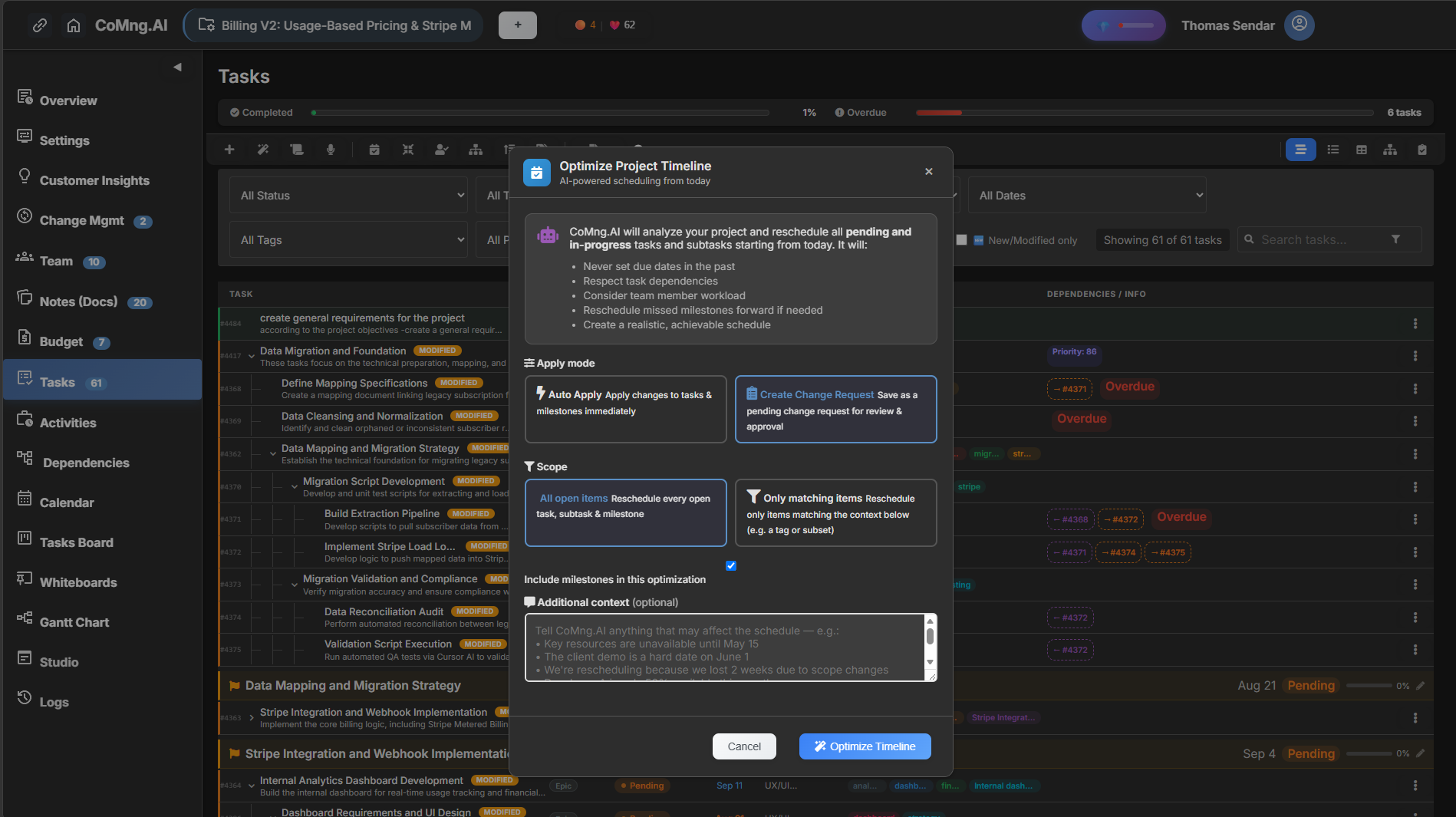 Timeline Optimization