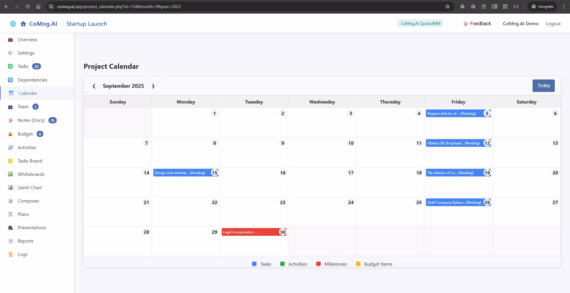 Visualizing Your Schedule with the Project Calendar